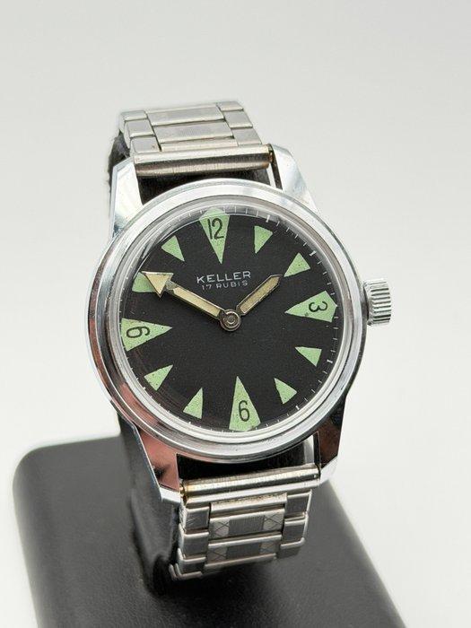 keller - diver vintage nos swiss made - Zonder minimumprijs, Sieraden, Tassen en Uiterlijk, Horloges | Heren
