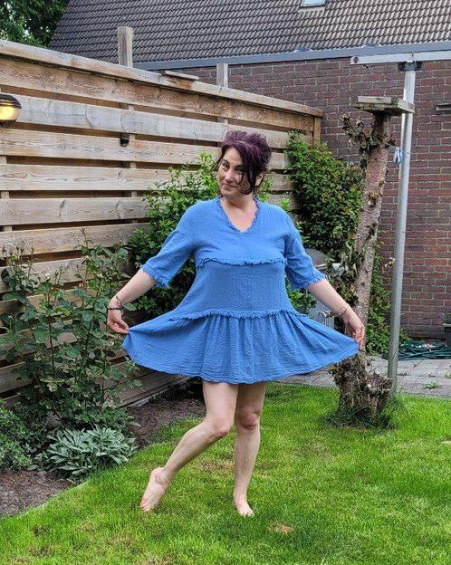 Katoenen boho tuniek aan lagen met v-hals en korte mouwen, Kleding | Dames, Blouses en Tunieken