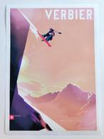 M.B - Tourism poster VERBIER Snowboarder 2018