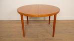 Vintage ronde eettafel | Teak | Uitschuifbaar, Ophalen of Verzenden, Nieuw