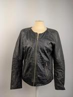 Mango black genuine leather jacket, Verzenden, Nieuw