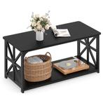 LIVSK Salontafel - Twee Niveaus - Stevig Metalen Frame - Rui, Verzenden