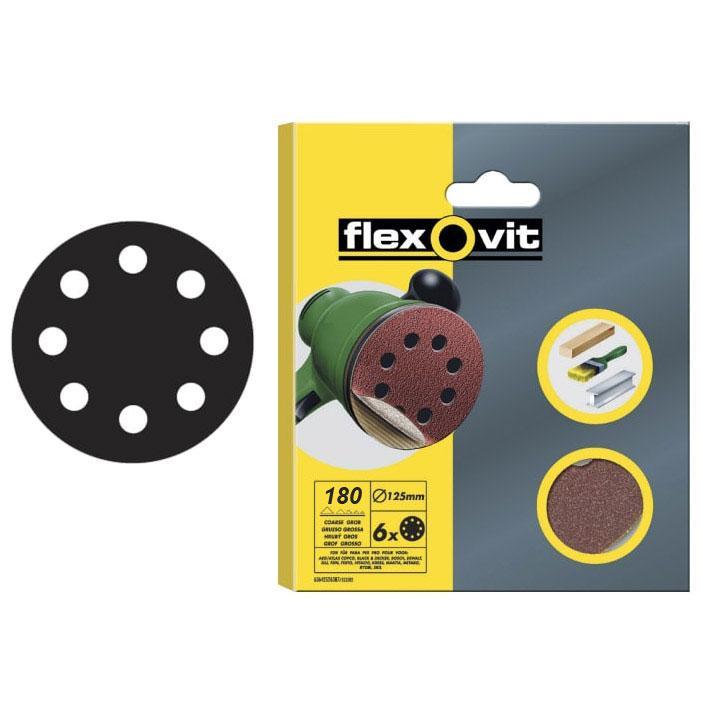 Schuurschijven met klittenband 125mm korrel: 180, 6 stuks..., Doe-het-zelf en Verbouw, Gereedschap | Machine-onderdelen en Toebehoren