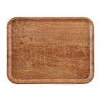Dienblad met houtlook - Bruin olijf - 43x33cm, Verzenden, Nieuw in verpakking