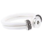 Fako Bijoux® - Armband Voor Click Buttons - Rond -Wit, Verzenden, Nieuw