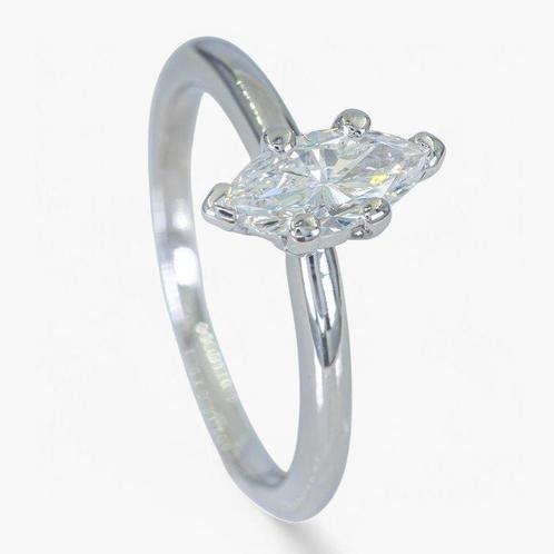 Zonder Minimumprijs - Ring - 14 karaat Witgoud, IGI, Sieraden, Tassen en Uiterlijk, Ringen