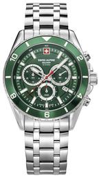 Swiss Alpine Military 7034.9134 Sierra Chrono horloge, Overige merken, Staal, Staal, Verzenden