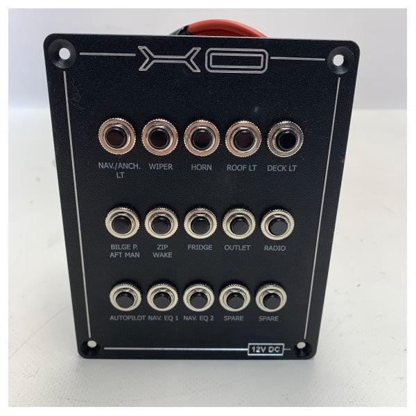 Bieden: XO Boats 15-function marine fuse panel 12V - X00016, Watersport en Boten, Bootonderdelen, Elektra en Verlichting, Nieuw
