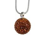 Assieraad, ashanger bol strass steentjes donker oranje, Sieraden, Tassen en Uiterlijk, Overige materialen, Overige voorstellingen