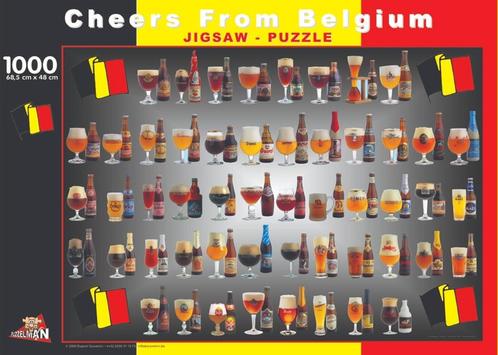 Cheers from Belgium - Belgische Bieren Puzzel (1000 stukjes), Hobby en Vrije tijd, Denksport en Puzzels, Nieuw, Verzenden