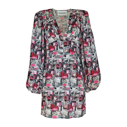 Silvian Heach • collage jurk • 34 (IT40), Kleding | Dames, Jurken, Zwart, Nieuw, Maat 34 (XS) of kleiner, Verzenden