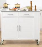 Keukentrolley met RVS Blad en Wielen – 107 cm Opbergruimte, Huis en Inrichting, Verzenden, Nieuw