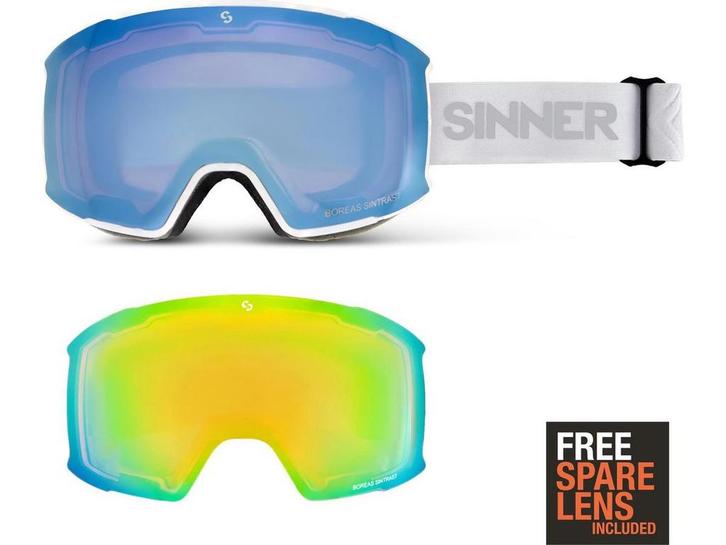 Sinner BOREAS skibril - Wit - Sintrast® Lens, Huis en Inrichting, Woonaccessoires | Overige, Zo goed als nieuw, Verzenden