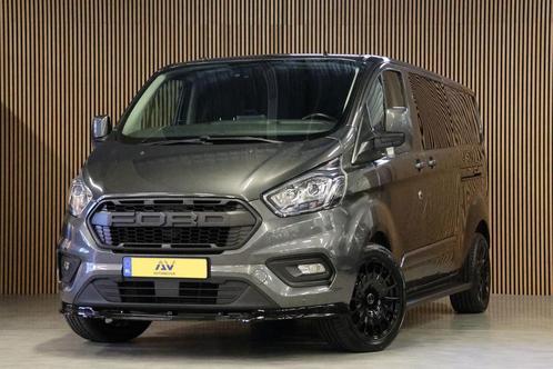 Ford Transit Custom 320 2.0 TDCI L2H1 Limited DC | 6-Zitter, Auto's, Bestelauto's, Onderhoudsboekje, Lease, Zwart, Automaat, Financial lease