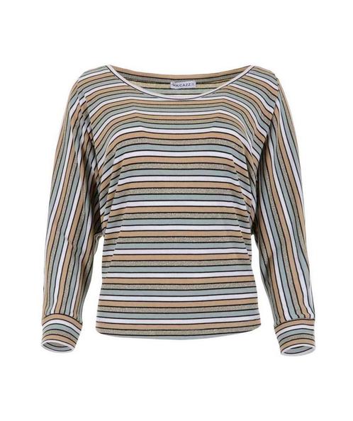 -30% Maicazz  MAICAZZ Yvonne top sp22.60.022 dusti olive str, Kleding | Dames, Tops, Groen, Nieuw, Verzenden