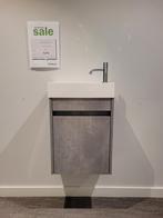 Fontein meubel met onderkast betongrijs, incl kraan - 0016, Ophalen, Minder dan 50 cm, Overige typen, Nieuw