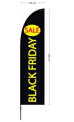 Beachvlag Black Friday ontwerp 1 doek 60x240cm, hoogte, Diversen, Nieuw