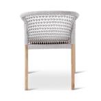 Tuinstoel Lugano | teak naturel | grijze weving | incl kus.., Verzenden, Nieuw