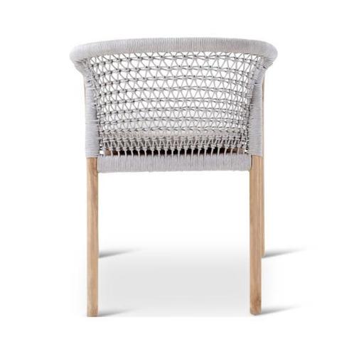 Tuinstoel Lugano | teak naturel | grijze weving | incl kus.., Tuin en Terras, Tuinstoelen, Nieuw, Verzenden