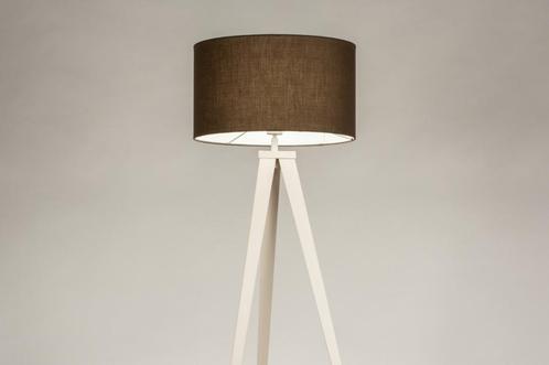 Rietveld Vloerlampen - Bruin, Beige, Zand - Stof, Metaal, Huis en Inrichting, Lampen | Vloerlampen, Verzenden