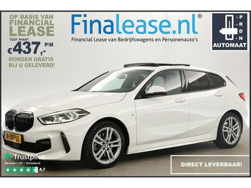 BMW 1-serie 118i M-Sport Marge 141PK AUT Pano Camera €437pm, Auto's, BMW, Lease, Automaat, Overige carrosserieën, Benzine, Wit