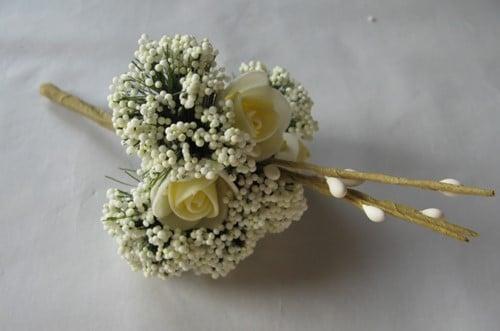 Corsage Miniroos New Style Pick Creme, Hobby en Vrije tijd, Knutselen, Nieuw, Ophalen of Verzenden