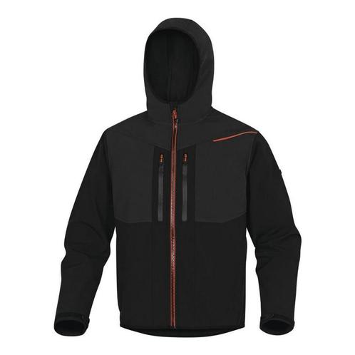 Werkjas Deltaplus Horten 2 Softshell Zwart Oranje - Maat S, Tuin en Terras, Werkkleding, Nieuw, Verzenden