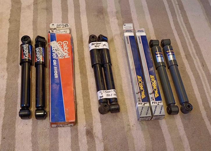 Diverse sets Peugeot 405 sedan schokdempers achteras, Auto-onderdelen, Ophanging en Onderstel, Nieuw, Peugeot, Ophalen of Verzenden