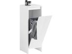 SoBuy BZR154-W - Badkameronderkast - Inclusief wasmand - Wit, Huis en Inrichting, Verzenden, Nieuw