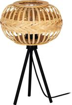 EGLO Amsfield 1 Tafellamp - E27 - 41 cm - Zwart/Hout, Huis en Inrichting, Lampen | Tafellampen, Ophalen of Verzenden, Zo goed als nieuw