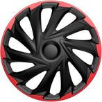 AutoStyle 4-Delige Wieldoppen  Misano R 14-inch zwart/rood, Auto diversen, Wieldoppen, Verzenden, Nieuw