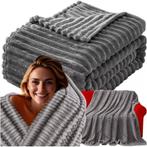 Ruhhy Grijze Microvezel Deken 160x200 cm – Warm en Zacht.., Caravans en Kamperen, Ophalen of Verzenden, Nieuw