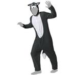 Grijze wolf dieren verkleedkleding onesie voor volwassenen.., Verzenden, Nieuw