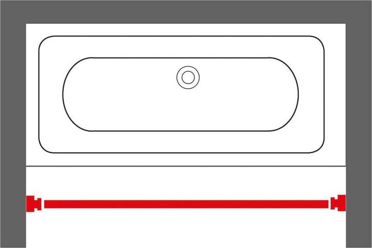 Sealskin Seallux Douchegordijnstang - 125-220 cm - Chroom, Huis en Inrichting, Badkamer | Badtextiel en Accessoires, Nieuw, Ophalen of Verzenden