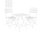 Mica Decorations Evita Bistroset - Set van 3 - Metaal - Wit, Tuin en Terras, Verzenden, Nieuw