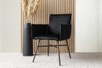 Eetkamerstoel - Arizona - Zwart - Fluweel - Jörn, Huis en Inrichting, Stoelen, Verzenden, Nieuw