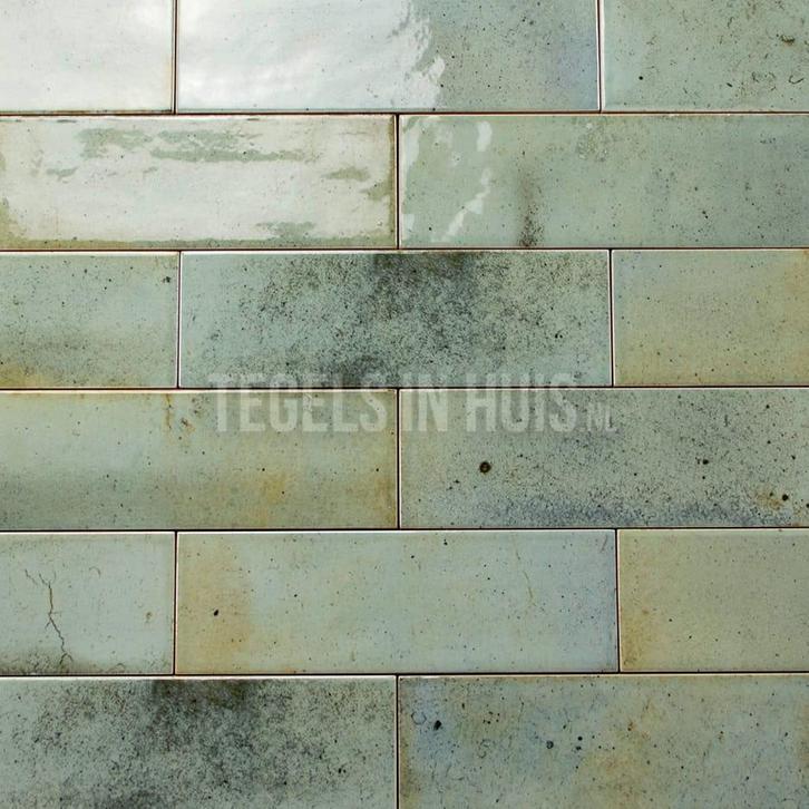 Wandtegel hanoi celadon groen 6.5x20 wandtegel, Doe-het-zelf en Verbouw, Tegels, Wandtegels, Nieuw, 10 m² of meer, Keramiek, Ophalen of Verzenden