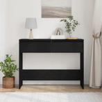 vidaXL Zwarte Eiken Console Tafel - 100x35x76.5 cm -, Huis en Inrichting, Tafels | Bijzettafels, Verzenden, Nieuw