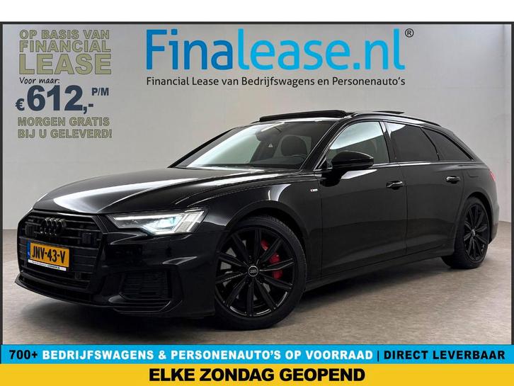 Audi A6 2.0 55 TFSI e Quattro Competition S-Line black edit, Auto's, Audi, Lease, Automaat, Stationwagon, Hybride Elektrisch/Benzine