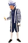Prins Carnaval kostuum pak blauw wit 52 jas broek cape prins