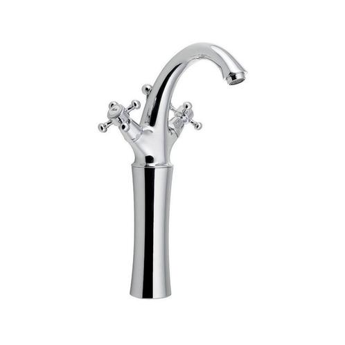 Wastafelmengkraan Sapho Antea 2-knop Gebogen Hoog 30 cm, Doe-het-zelf en Verbouw, Sanitair, Kraan, Nieuw, Chroom, Ophalen of Verzenden