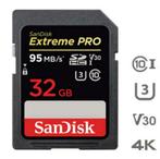 SanDisk 32GB SDHC Extreme Pro UHS-I U3 95MB/s V30 geheugenka