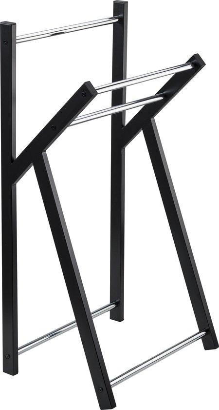 Allibert KHÂ  staande handdoekhouder met 3 stangen   zwart o, Huis en Inrichting, Badkamer | Badtextiel en Accessoires, Verzenden