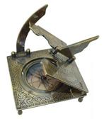 Sextant (2) - Hout, Messing - Sonnenuhrkompass antik und