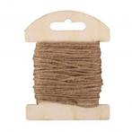 Jutekoord op houten kaart, 1,5mm ø, 10m zand jute touw, Ophalen of Verzenden, Nieuw