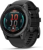 Garmin Fenix E 47 mm zwart met een grijs siliconen polsband, Verzenden, Zo goed als nieuw