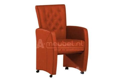 Eetkamerstoel Carina - eetkamerstoelen - Oranje, Huis en Inrichting, Stoelen, Nieuw, Stof
