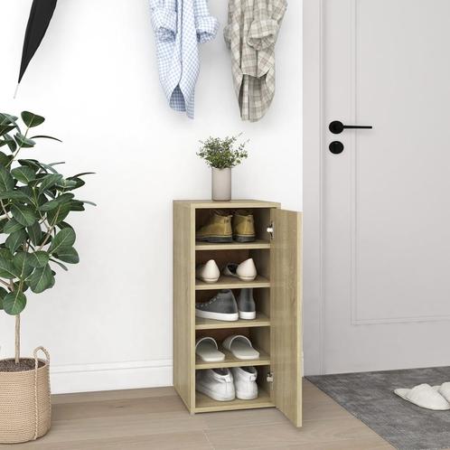 vidaXL Schoenenkast 32x35x70 cm spaanplaat sonoma, Huis en Inrichting, Kasten | Schoenenrekken, Nieuw, Verzenden