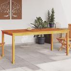 vidaXL Tuintafel 180x90x75 cm massief acaciahout, Verzenden, Nieuw, Hout