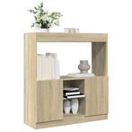 vidaXL Hoge kast 92x33x100 cm bewerkt hout sonoma, Verzenden, Nieuw, Overige houtsoorten